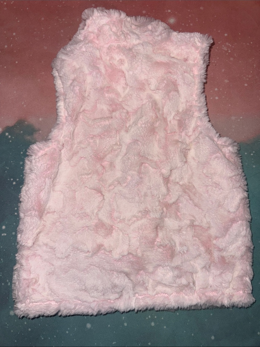 The North Face Pink Plush Toddler Vest 3t - Picture 4 of 8
